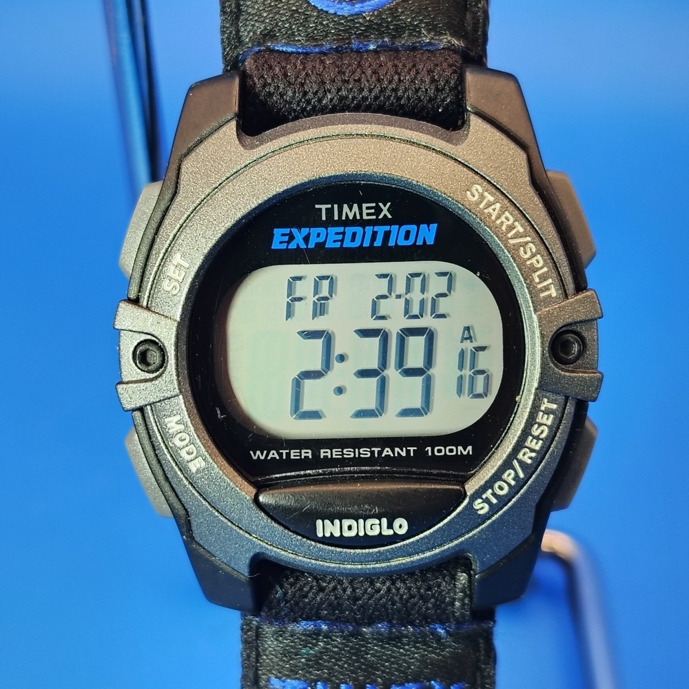 Vintage 2007 Timex Expedition INDIGLO‎ 35mm Mens Quartz Field Watch Restored